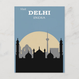 Cartão Postal Delhi Antiga Céu da Cidade Viagem Índia