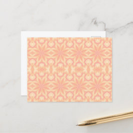 Cartão Postal Delicar forma floral de caleidoscópio cor-de-rosa