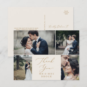 Cartão Postal Delicar Modelo de Fotografia do Cream 4 Dourado Ob