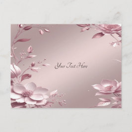 Cartão Postal Delicate Pink Floral Postcard