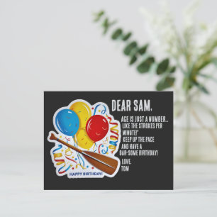 Cartão Postal Delícia de Aniversário do Remador: Celebração Fant