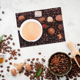 Cartão Postal Delícia de Café e Chocolate