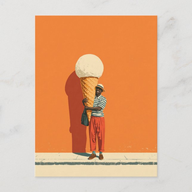 Cartão Postal Delícia de Sorvete Gigante (Frente)