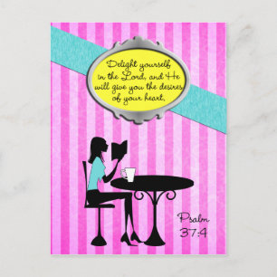 Cartão Postal Delicie-se no Lorde Salm 37:4 Christian