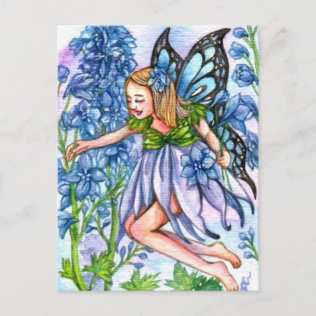 Cartão Postal Delphinium Fairy (Frente)