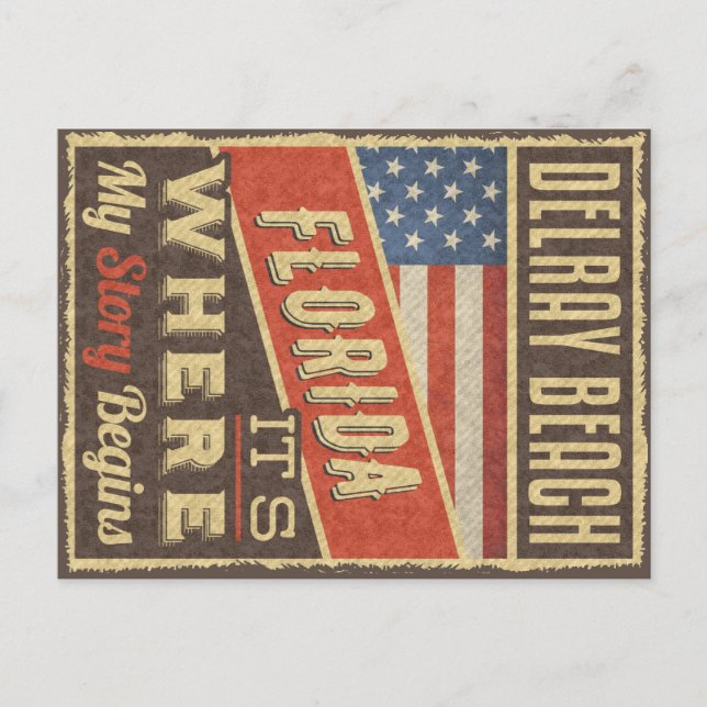 Cartão Postal Delray Beach Florida (Frente)