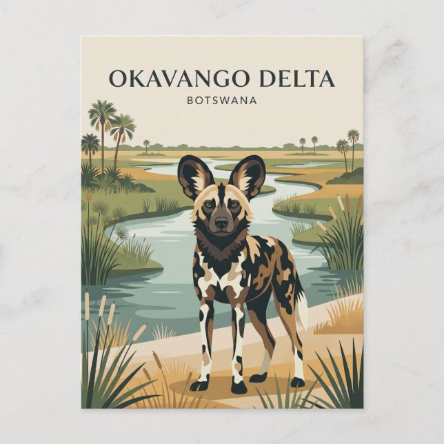 Cartão Postal Delta do Okavango Botsuana (Frente)