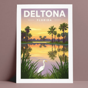 Cartão Postal Deltona Flórida Antiga