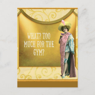 Cartão Postal Demasiado para a academia? Vestido de Rico da Funn