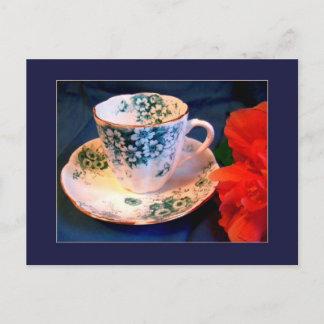 Cartão Postal Demitasse Floral