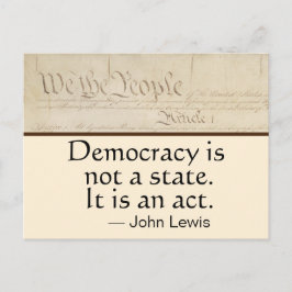 Cartão Postal Democracia é um Ato John Lewis Nós somos as Pessoa