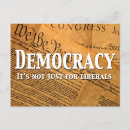 Cartão Postal Democracia Não É Apenas Para Liberais