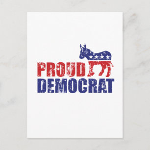 Cartão Postal Democrata Orgulhento Donkey Afetado
