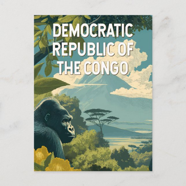 Cartão Postal Democratic Republic of the Congo Illustration (Frente)