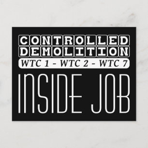 Cartão Postal Demolição Controlada complexo WTC Trabalho Interno