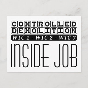 Cartão Postal Demolição Controlada WTC Edifício 7 Trabalho Inter