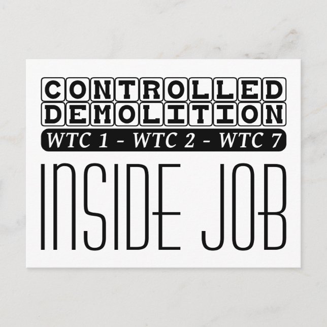 Cartão Postal Demolição Controlada WTC Edifício 7 Trabalho Inter (Frente)
