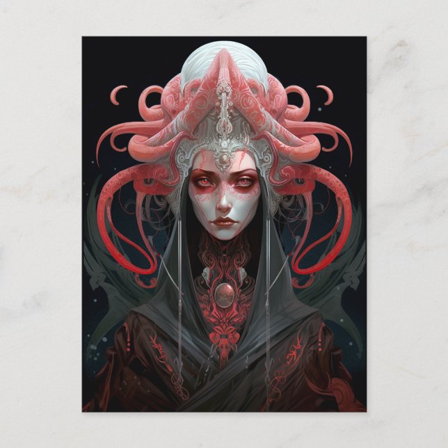 Cartão Postal Demon Queen Fantasy Art (Frente)