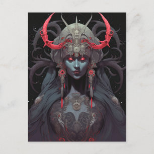 Cartão Postal Demon Queen Fantasy Art