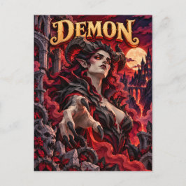 Cartão Postal Demônio, Monstro de Corte de Papel