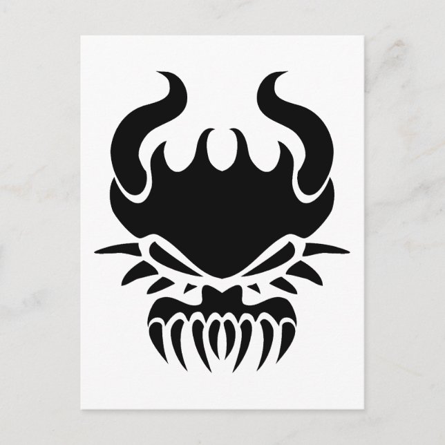 Cartão Postal Demônio Tribal (Frente)