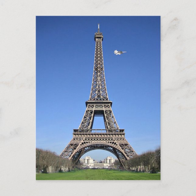 Cartão Postal Demonstração aérea de Lemmy, torre Eiffel (Frente)