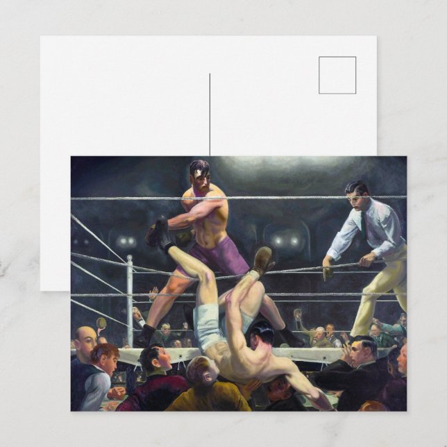 Cartão Postal Dempsey e Firpo | George Bellows | POSTER (Frente/Verso)