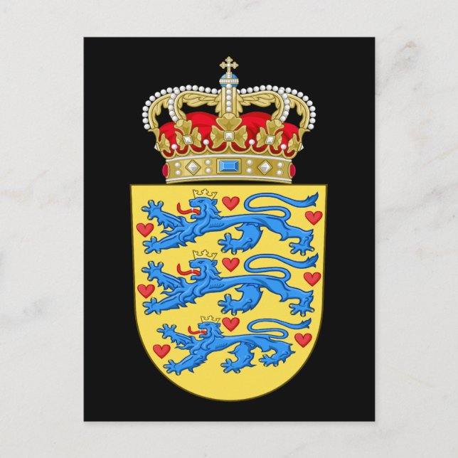 Cartão Postal denmark casaco de braços (Frente)