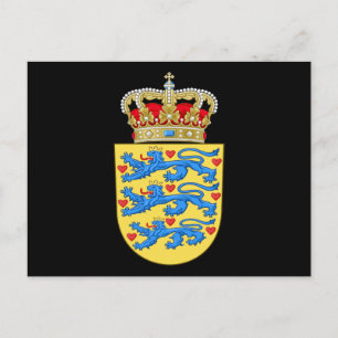 Cartão Postal denmark casaco de braços