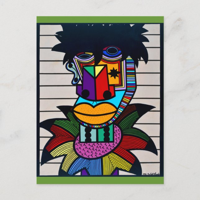 Cartão Postal "Dennis Brown" por Ruchell Alexander (Frente)