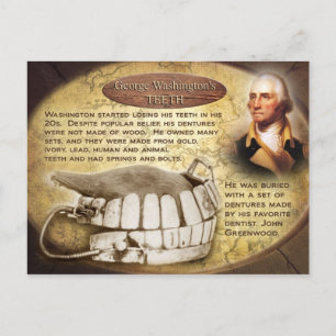 Cartão Postal Dentes de George Washington (Dentures)