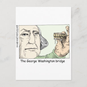 Cartão Postal Dentes de George Washington Presentes Engraçados e