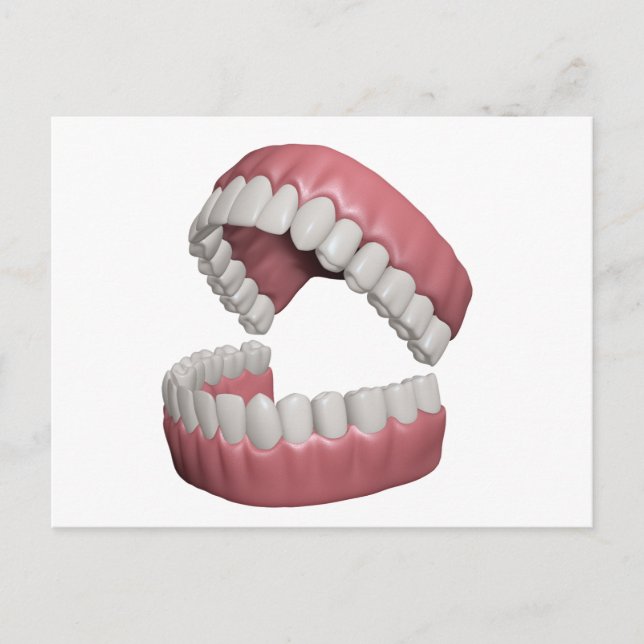 Cartão Postal dentes grandes de sorriso (Frente)