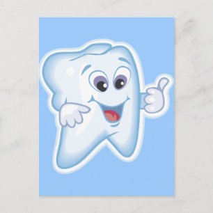 Cartão Postal Dentes saudáveis e felizes
