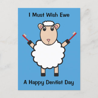 Cartão Postal Dentist Day Sheothbrush Deseje Personalizar Ewe