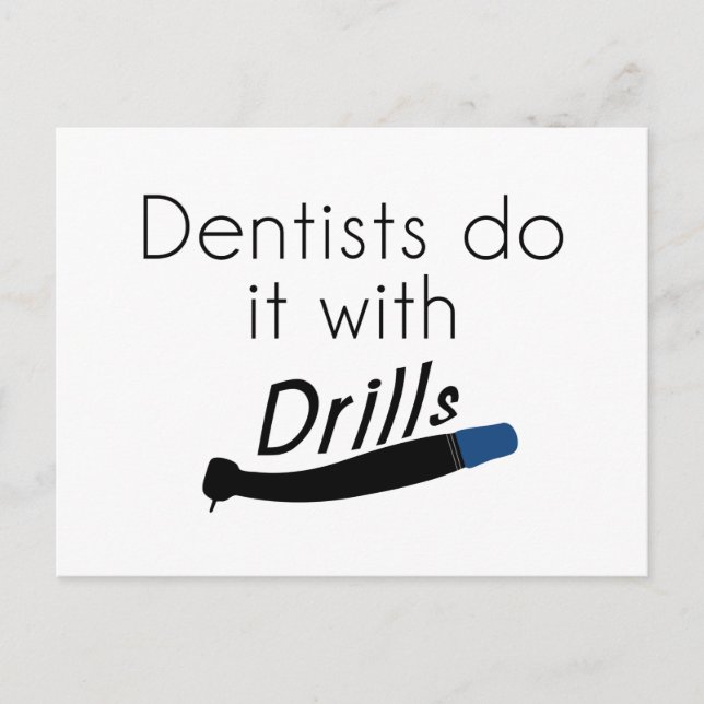 Cartão Postal Dentistas Fazem com brocas (Frente)