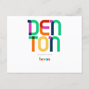 Cartão Postal Denton Texas Meio século, Pop Art,