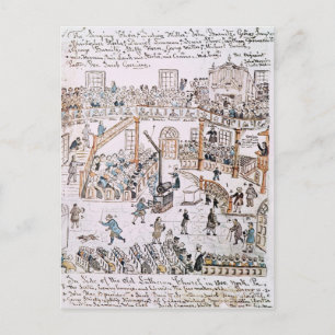 Cartão Postal Dentro da Antiga Igreja Luterana, Condado de York,