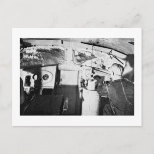 Cartão Postal Dentro da Locomotiva Vintage