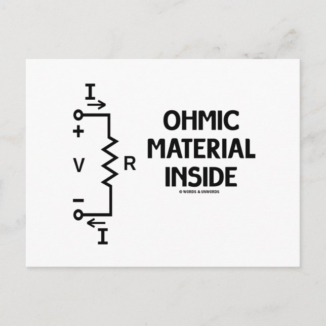 Cartão Postal Dentro de Material Ohmic (Lei de Ohm) (Frente)