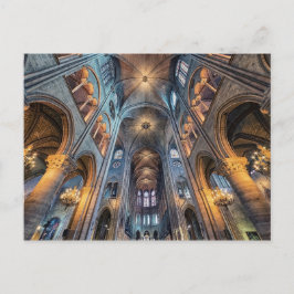 Cartão Postal Dentro Notre-Dame