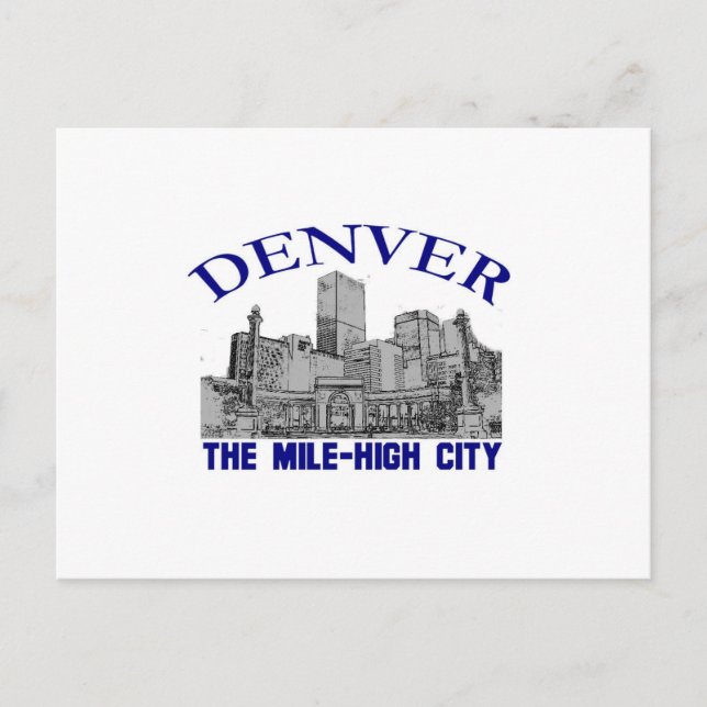 Cartão Postal Denver, A Cidade Alta Da Milha (Frente)
