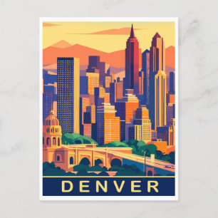 Cartão Postal Denver, City Skyline, Viagem