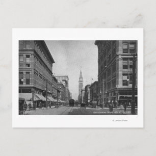 Cartão Postal Denver, Colorado - Olhando para baixo na Rua 16