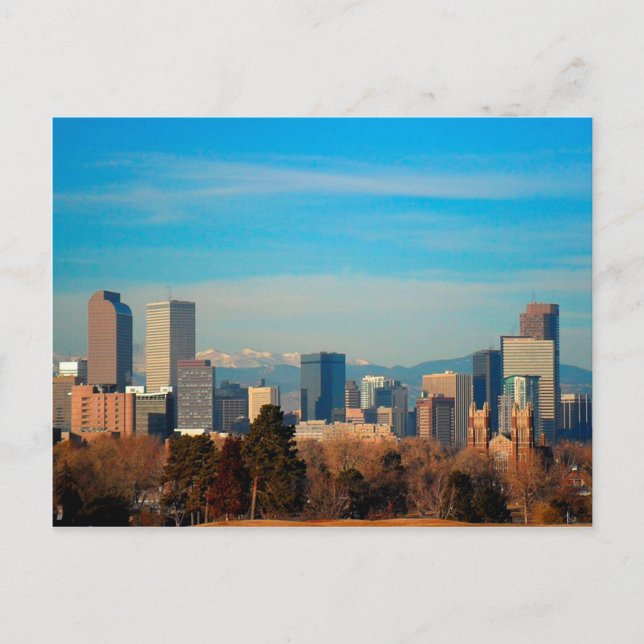 Cartão Postal Denver Colorado Skyline (Frente)