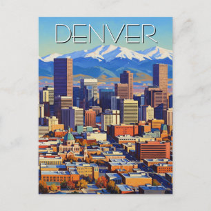 Cartão Postal Denver Skyline Colorado