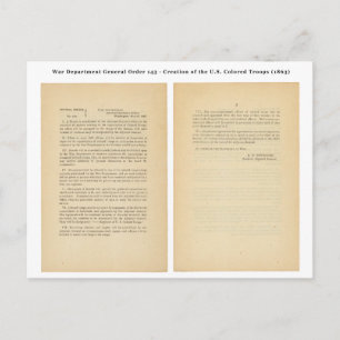 Cartão Postal Departamento de Guerra Ordem Geral 143 Tropas Colo