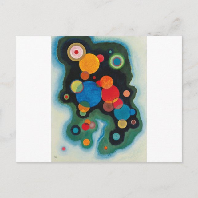 Cartão Postal Dependido óleo de Abstrato Impulso na Canvas Kandi (Frente)
