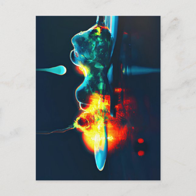 Cartão Postal Depressão Líquida Brilhante (Frente)