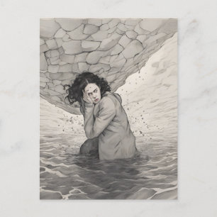 Cartão Postal Depressão Preta e Branca